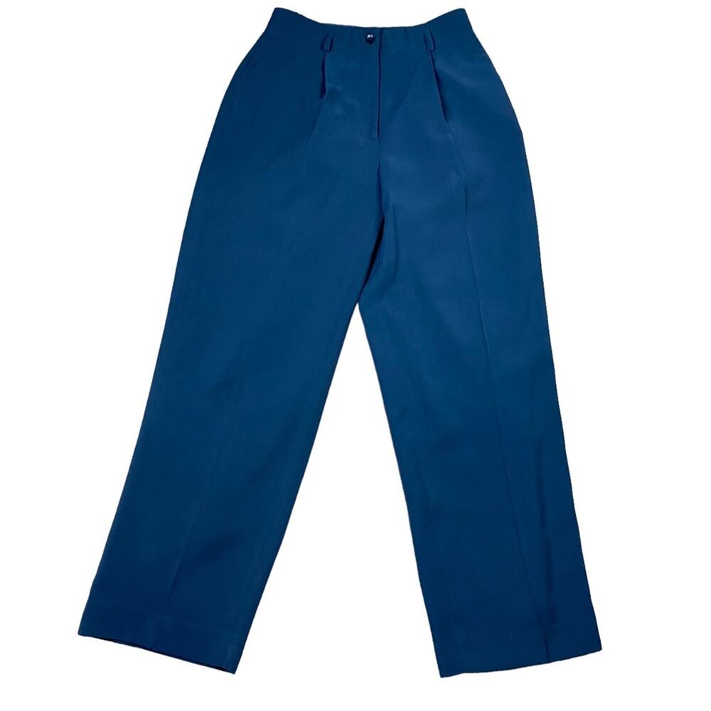 Caslon High Rise Pleated Trousers Navy Size 8